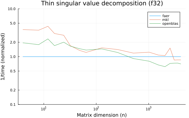 Thin singular value decomposition