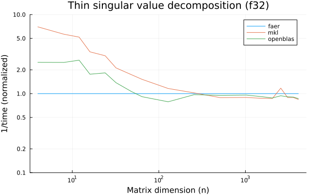 Thin singular value decomposition