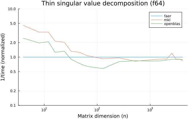 Thin singular value decomposition